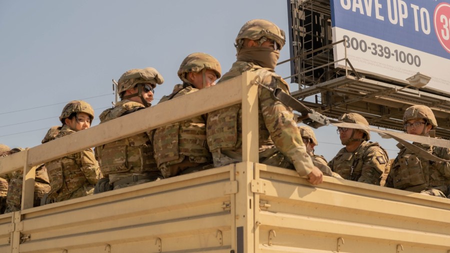 National Guard convoy