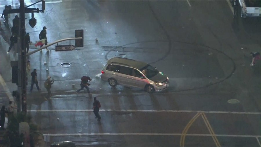 L.A. driver rampage downtown