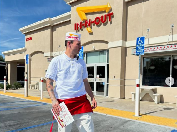 A screenshot of a prank video posted by Bryan Arnett, which was attached to a lawsuit filed by In-N-Out on June 20, 2025, in the United States District Court Central District of California.
