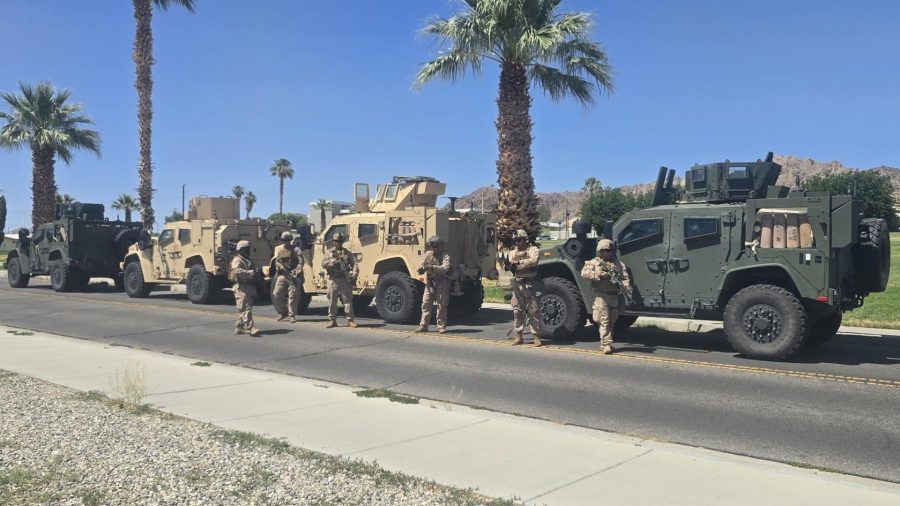 Photos shared by U.S. Northern Command shows Marines getting to make the journey from Twentynine Palms to Los Angeles where they were mobilized to assist federal agents who have been clashing with anti-ICE protesters on June 9, 2025. (U.S. Northern Command/Department of Defense)