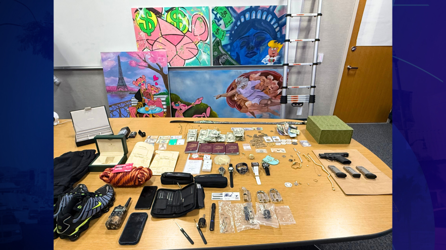 The Chilean burglary crew is accused of stealing over $3 million worth of jewelry, watches, cash and valuables from a Simi Valley jewelry store on May 25, 2025. (Ventura County District Attorney’s Office)