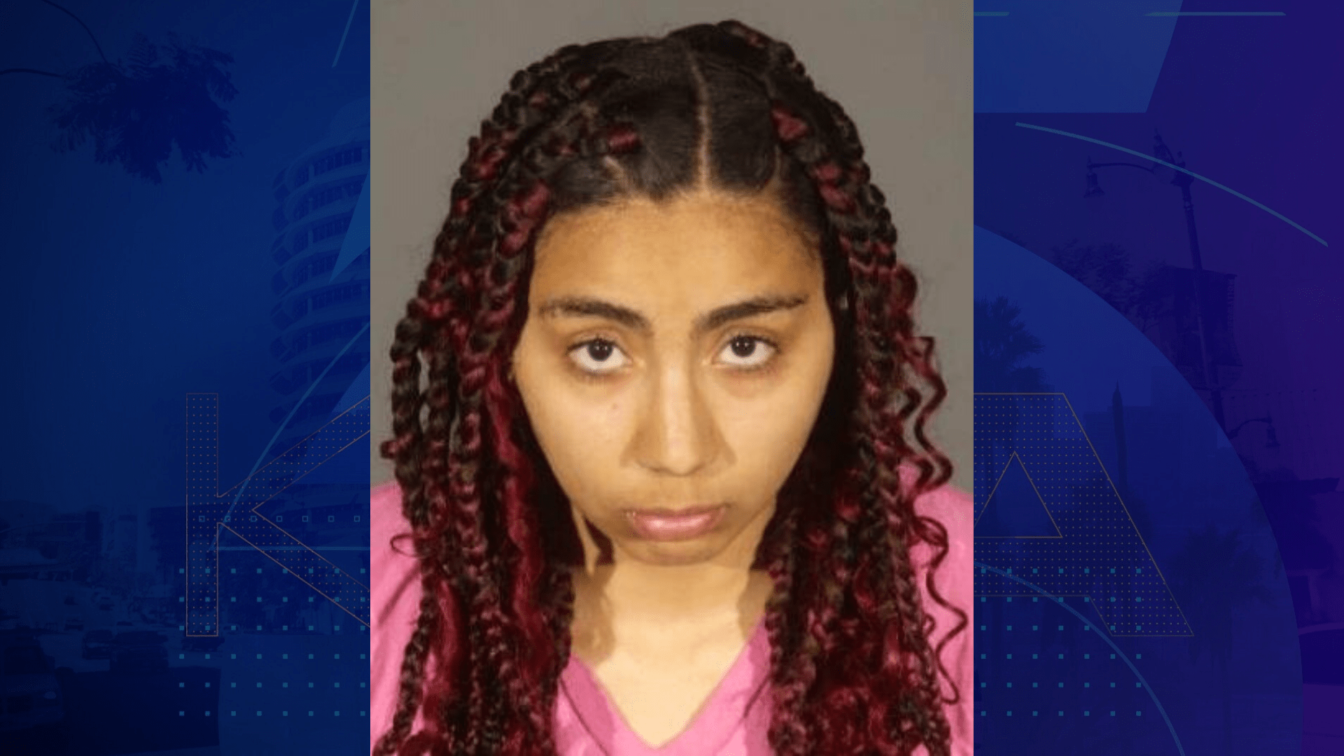 Jaylee Brackman, 22, of Long Beach, is seen in a booking photo from the Los Angeles Police Department.