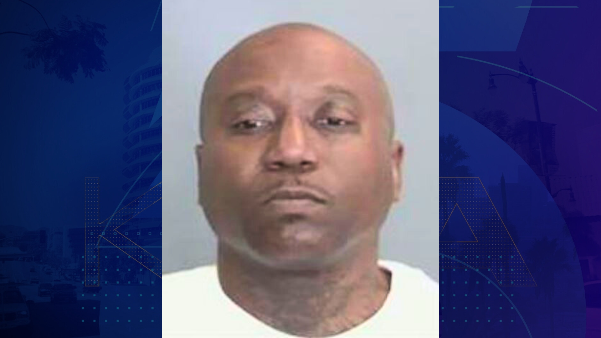 Donald Newton, 46, of Las Vegas, is seen in a booking photo from the Anaheim Police Department.