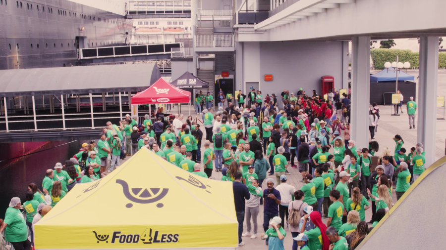 Volunteers assembled at the Queen Mary in Long Beach on June 27, 2025, to pack 1 million meals for local families in need.
