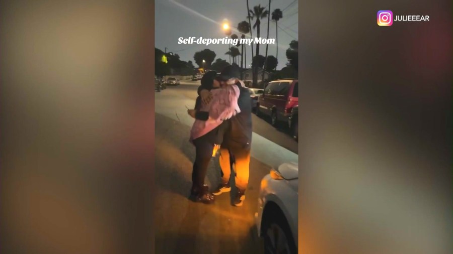 Julie Ear posted a social media video that went viral, showing her family's journey as her mother chooses to self-deport to Mexico after living in Los Angeles for 36 years. (@julieeear)