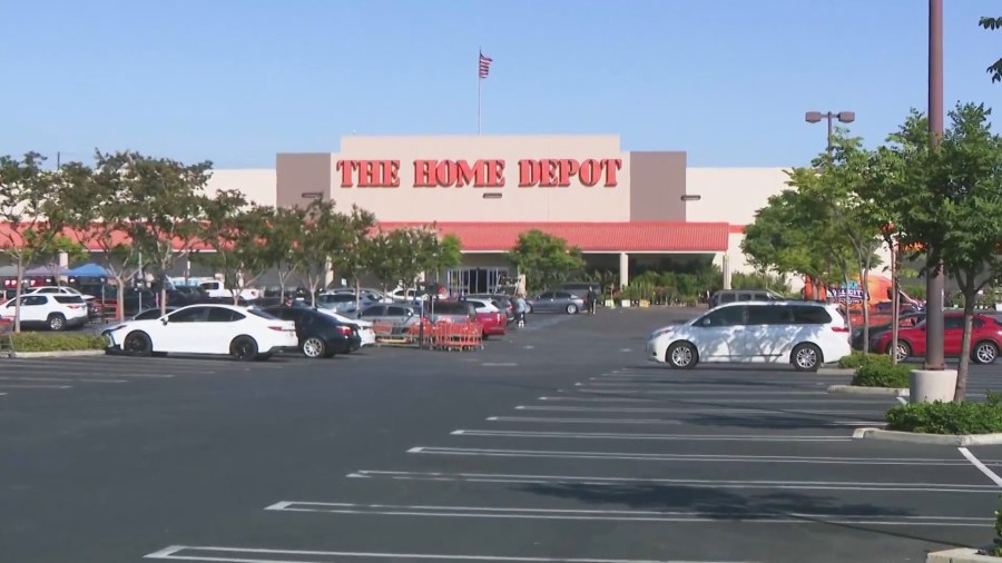 A Home Depot store in Burbank, California. (KTLA)