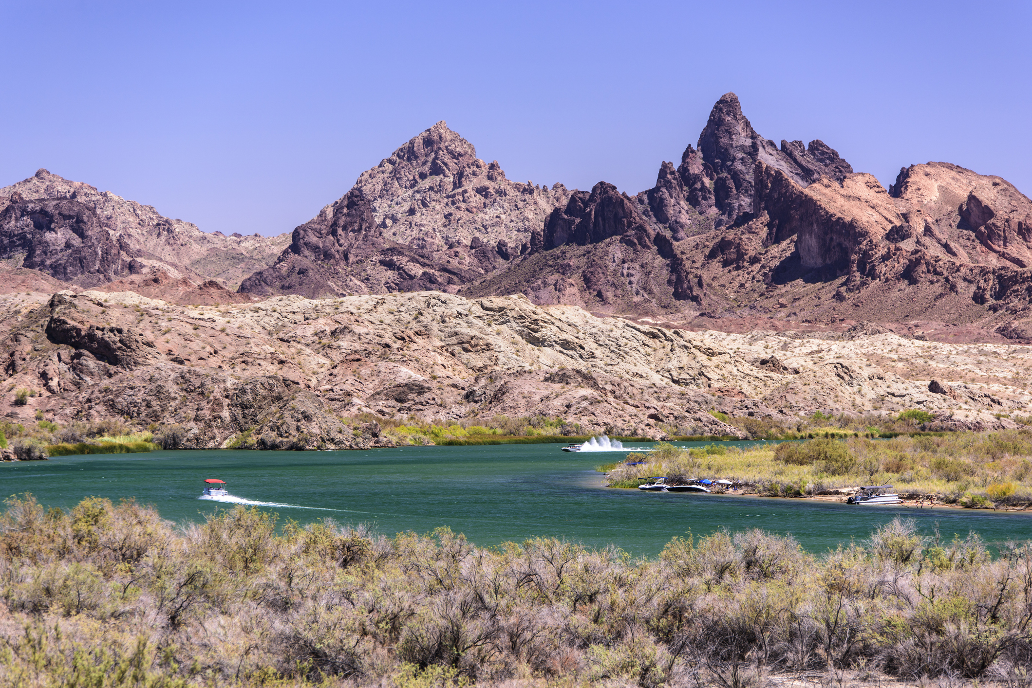 The Colorado River near the Old Trails Bridge between California and Arizona. (Getty Images)