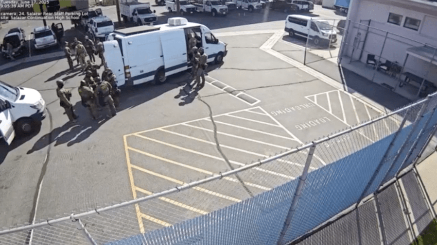 ICE agents urinating on school grounds