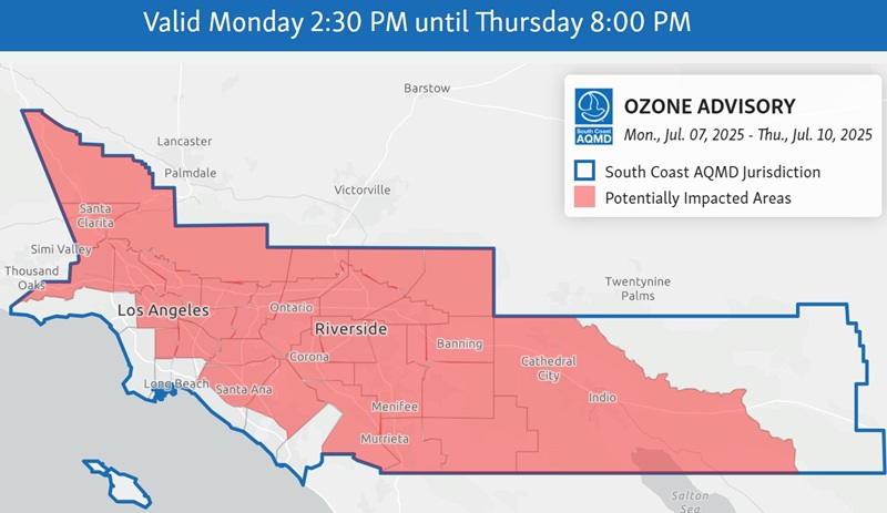 South Coast AQMD smog alert