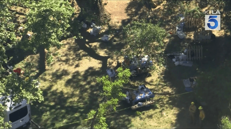 A child was killed and several other people were injured after a large tree fell at a park during a summer day camp at King Gillette Ranch in Calabasas on July 9, 2025. (KTLA)
