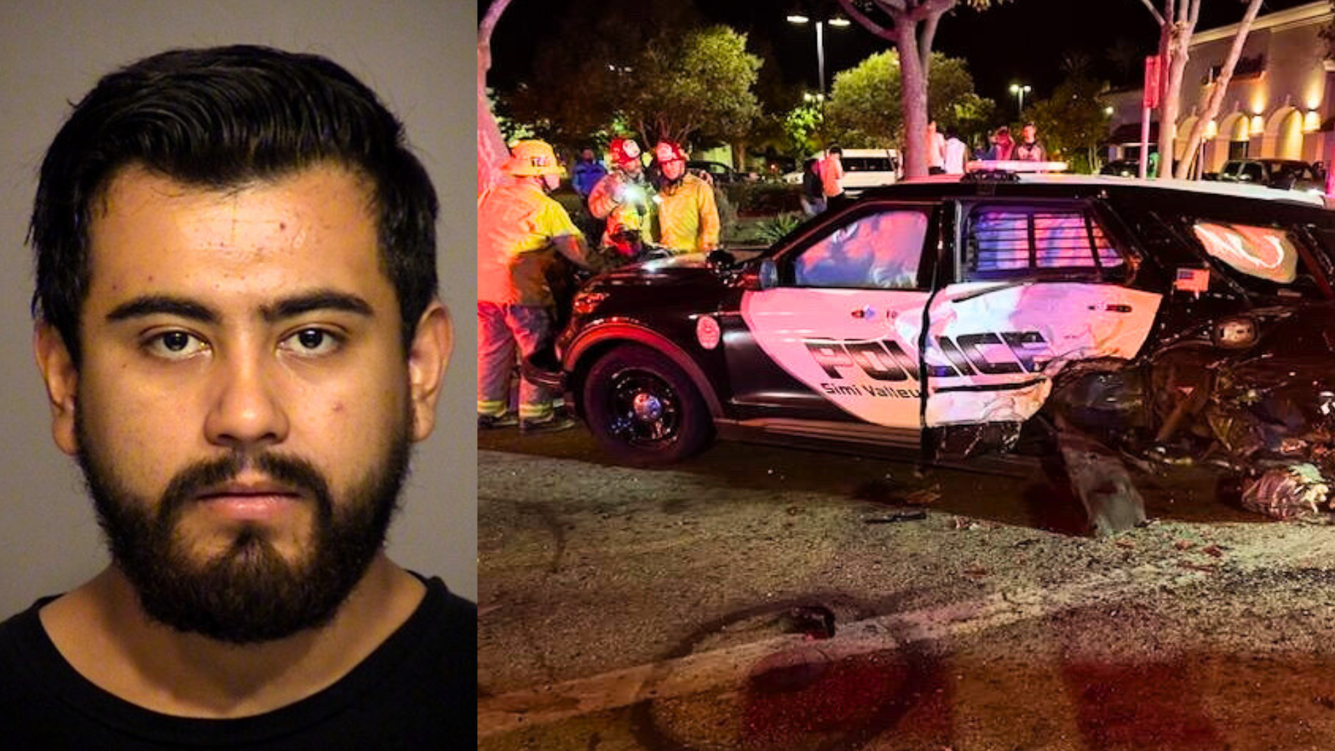 Luis Fernando Piceno, 28, of Moorpark, was sentenced to prison for a DUI crash that injured two Simi Valley police officers in their patrol vehicles. (Simi Valley Police Department)