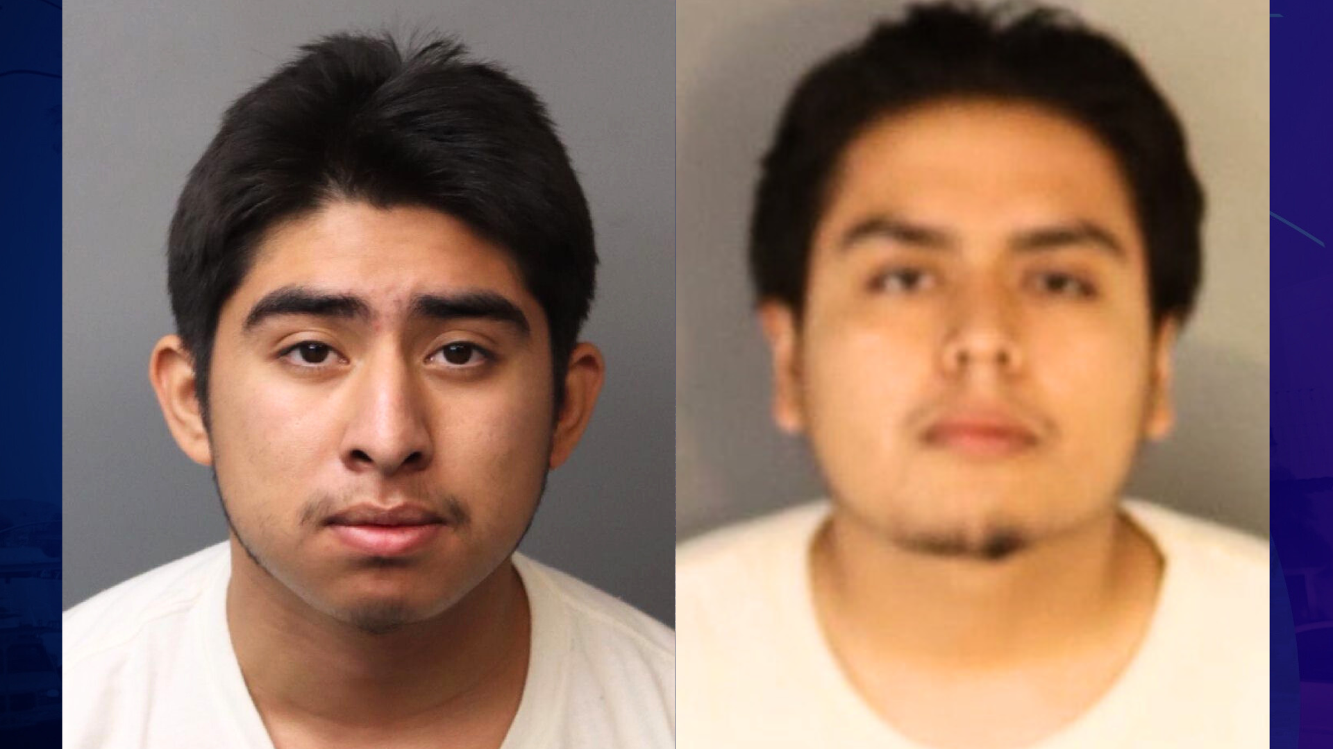 From left: Bryan Torres-Arroyo, 21, and Bryan Torres-Arroyo, 21, are seen in booking photos from the Riverside Police Department.