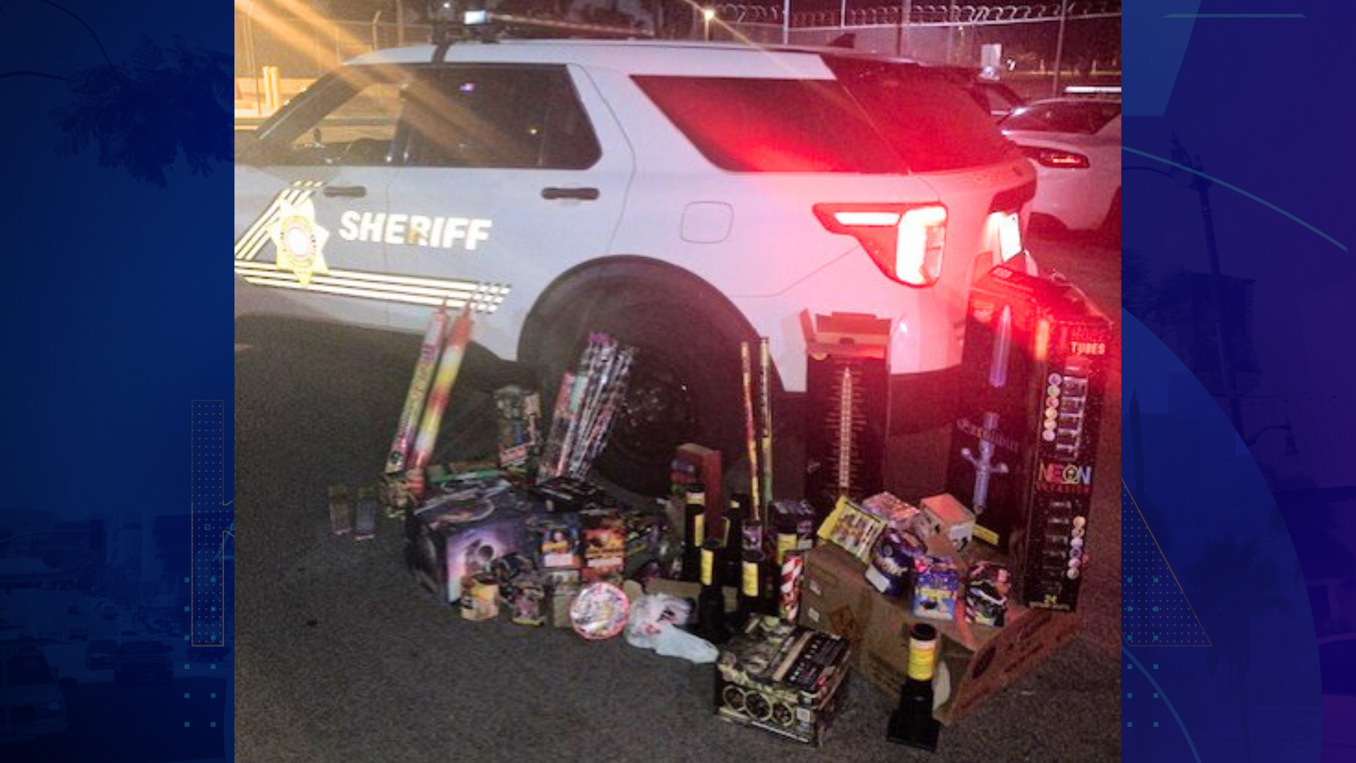 Authorities confiscated 900 pounds of illegal fireworks during Fourth of July celebrations in San Bernardino County on July 4, 2025. (Fontana Sheriff's Station)