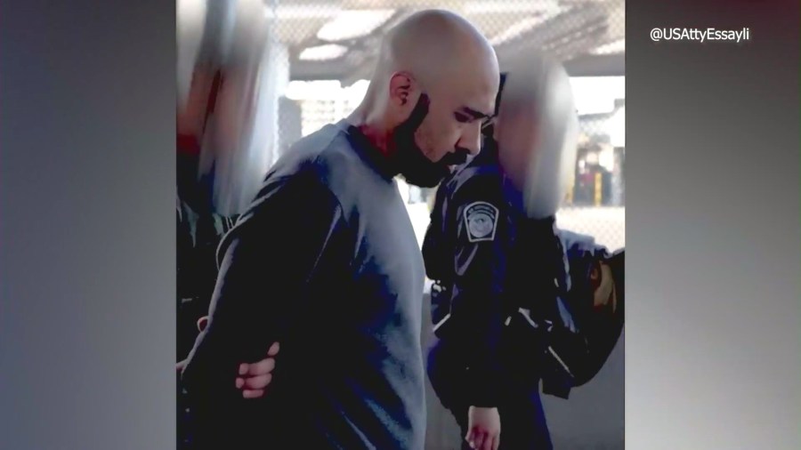 Elpidio Reyna, 39, of Compton, was arrested at the San Ysidro Port of Entry for the alleged assault of a federal officer. (U.S. Attorney Bill Essayli)