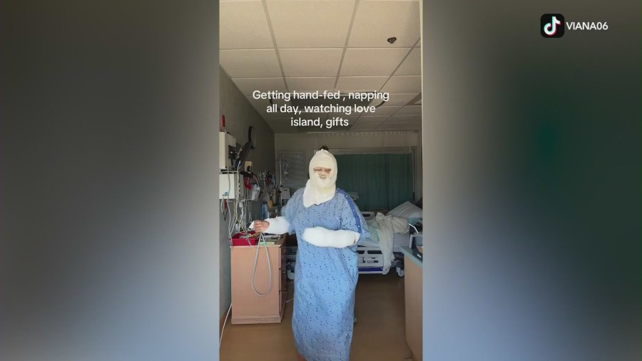 Vianna Poggi's uplifting and lighthearted TikTok videos documenting her recovery journey have been viewed millions of times. (@viana06)