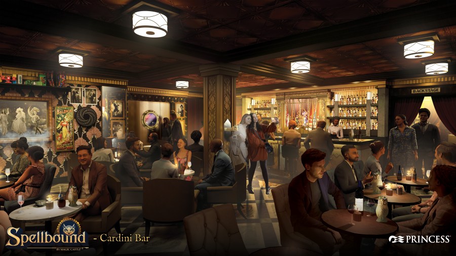 Renderings provided by Princess Cruises show a walkthrough of the newest iteration of Spellbound by the Magic Castle, which comes to the Star Princess in fall 2025. (Princess Cruises)