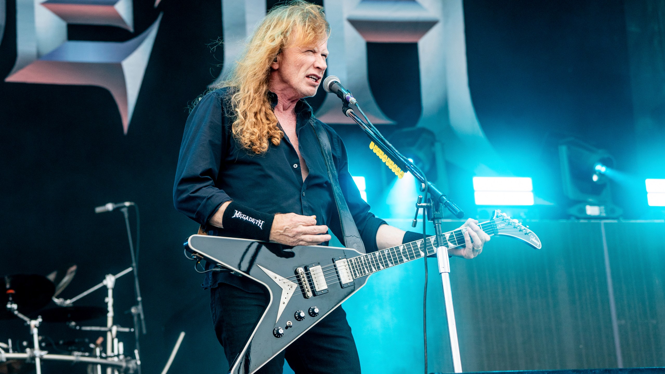 FILE - Dave Mustaine, of Megadeth, performs during the Louder Than Life Music Festival on Friday, Sept. 22, 2023, in Louisville, Ky. (Photo by Amy Harris/Invision/AP, File)
