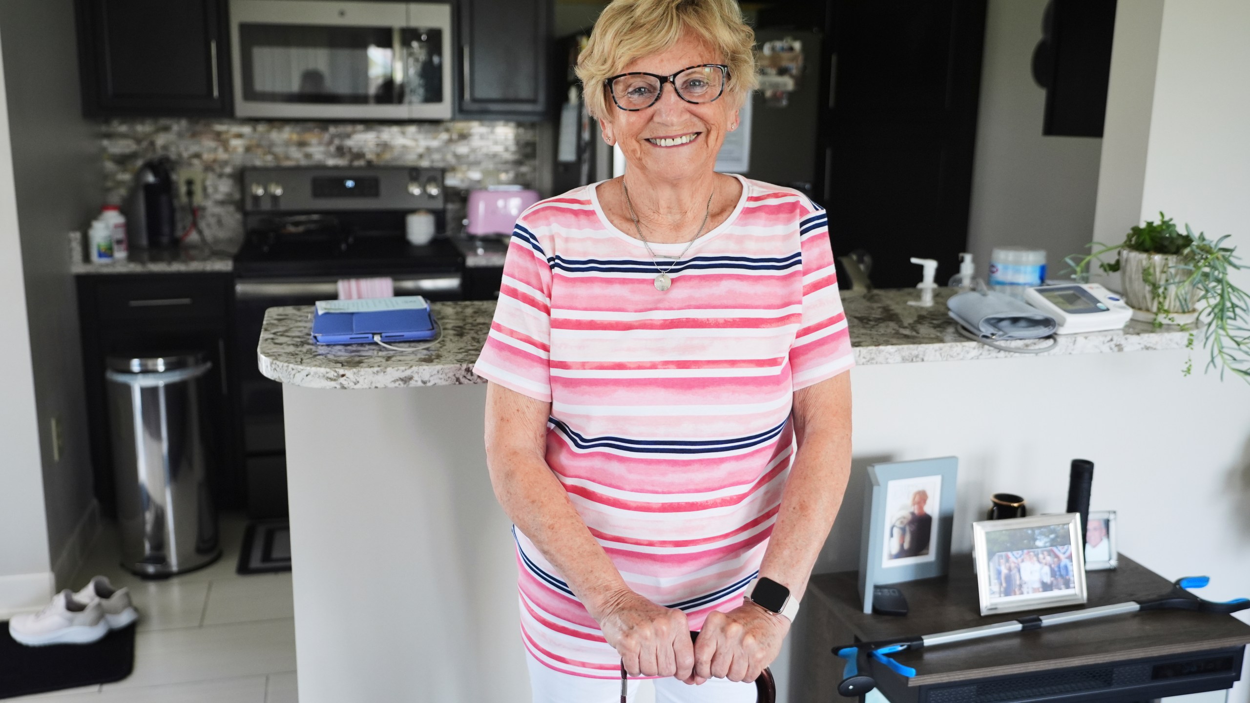Rose Hammond poses in her home Thursday, Aug. 7, 2025, in Sylvania Township, Ohio. (AP Photo/Paul Sancya)