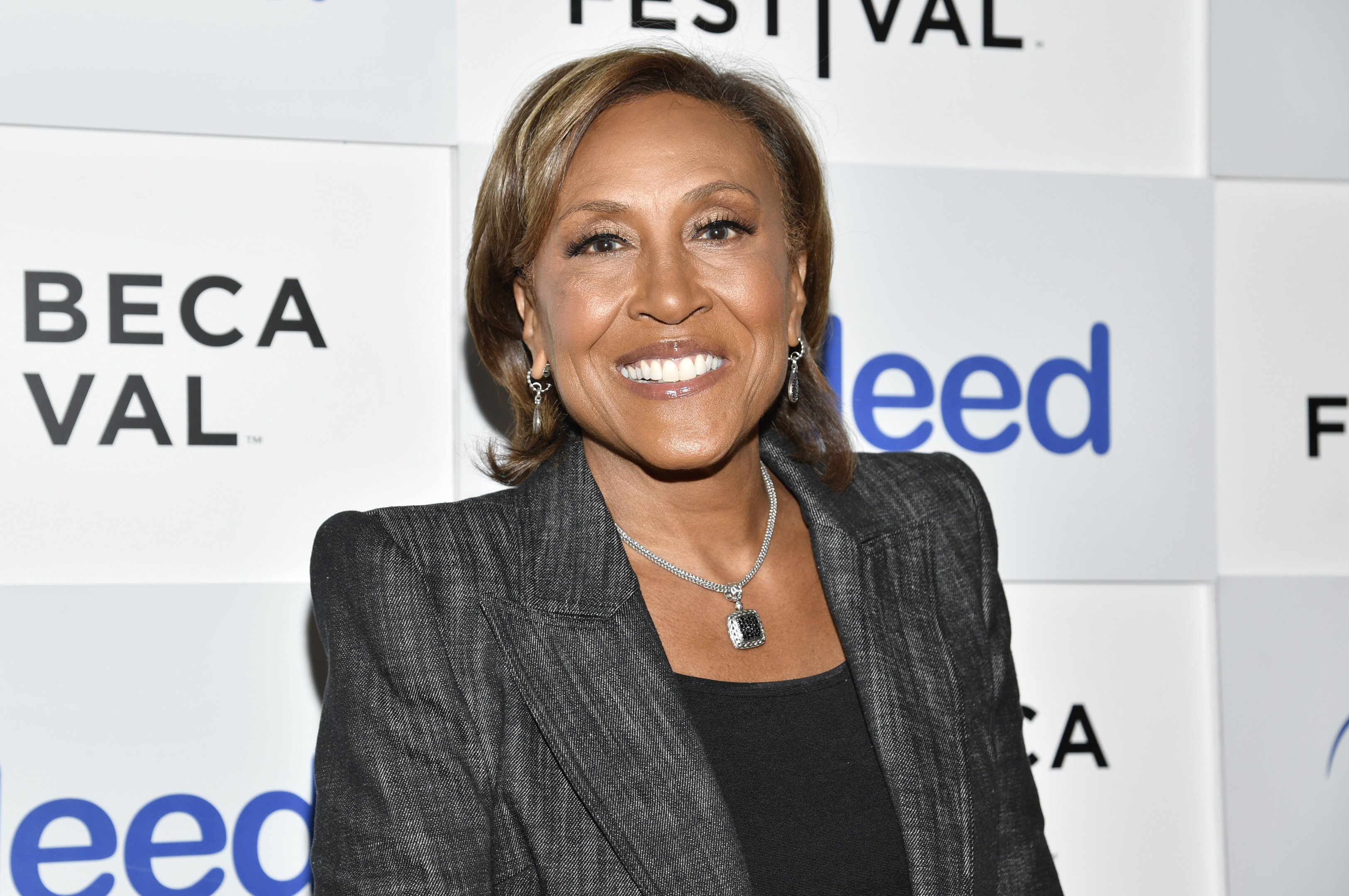 FILE - Robin Roberts arrives to honor Jane Fonda with The Harry Belafonte Voices For Social Justice Award during the Tribeca Festival at Spring Studios, June 10, 2023, in New York. (Photo by Evan Agostini/Invision/AP, File)