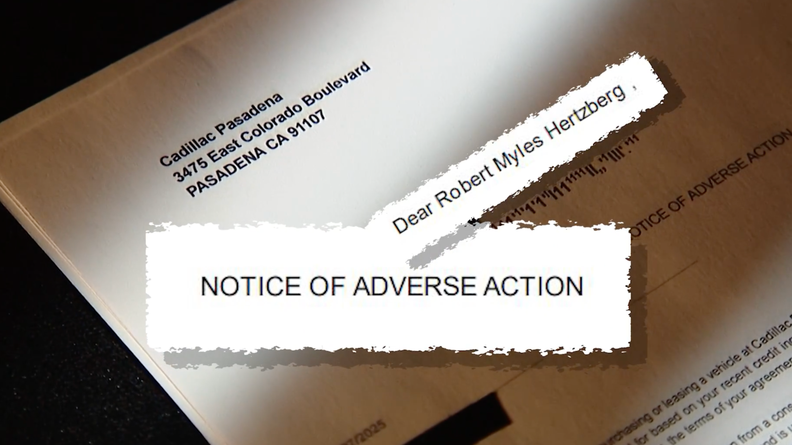 Adverse Action notice
