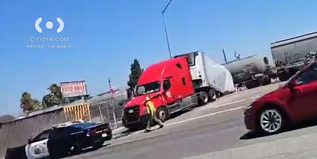 Semi truck vs. train