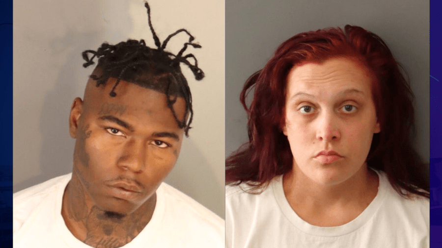 Michael Jay Johnson, 28, and Bonnie Edney Fingerson, 23, are seen in booking photos from the Riverside Police Department.