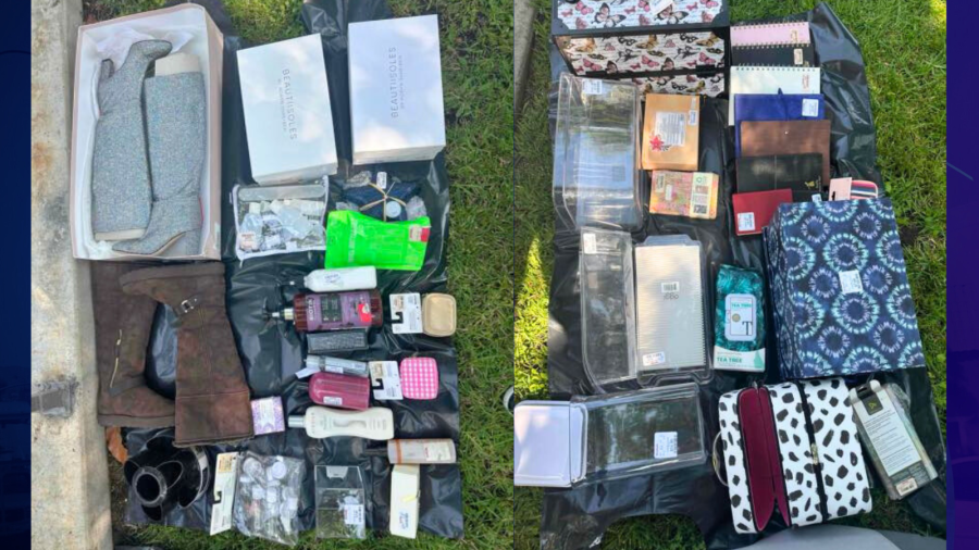 Ekaterina Zharkova, 40, of Lake Forest, was arrested after police found over $100,000 worth of stolen retail items in her Orange County home on Aug. 13, 2025. (Irvine Police Department)