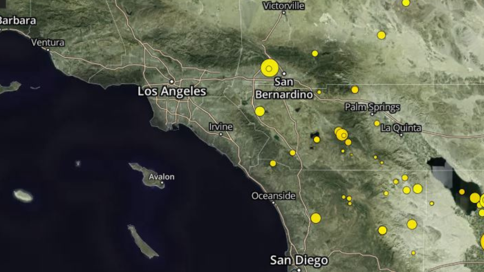 A preliminary 3.5 magnitude earthquake struck the Rialto area in San Bernardino County on Aug. 5, 2025. (KTLA)