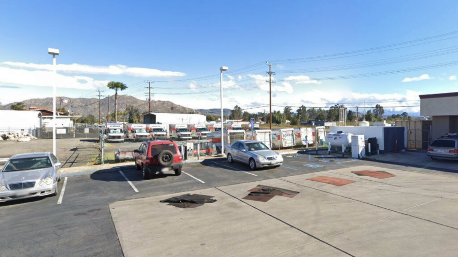 A man's body was found in the back of a U-Haul truck that was parked near a gas station on the 2600 block of Alessandro Boulevard in Riverside on Aug. 30, 2025. (Google Maps)