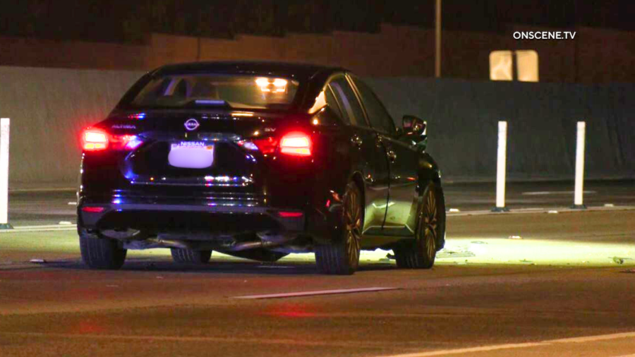 One person was killed in a four vehicle crash that shut down the 15 Freeway in Jurupa Valley in Riverside County on Aug. 30, 2025. (OnScene.TV)