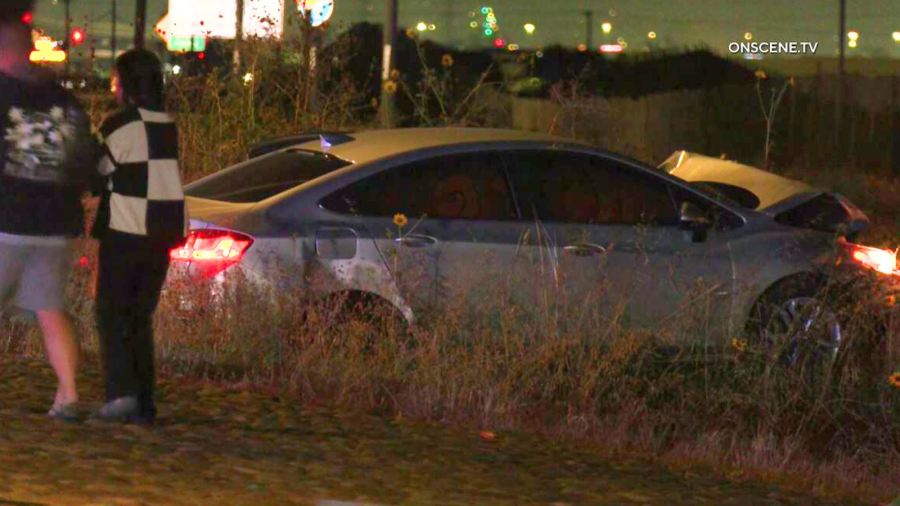 One person was killed in a four vehicle crash that shut down the 15 Freeway in Jurupa Valley in Riverside County on Aug. 30, 2025. (OnScene.TV)