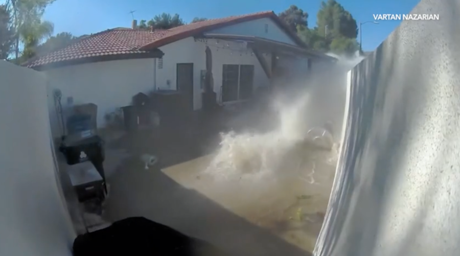 LADWP water valve break