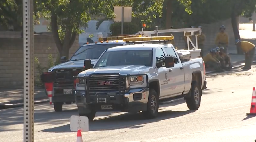 LADWP water valve break