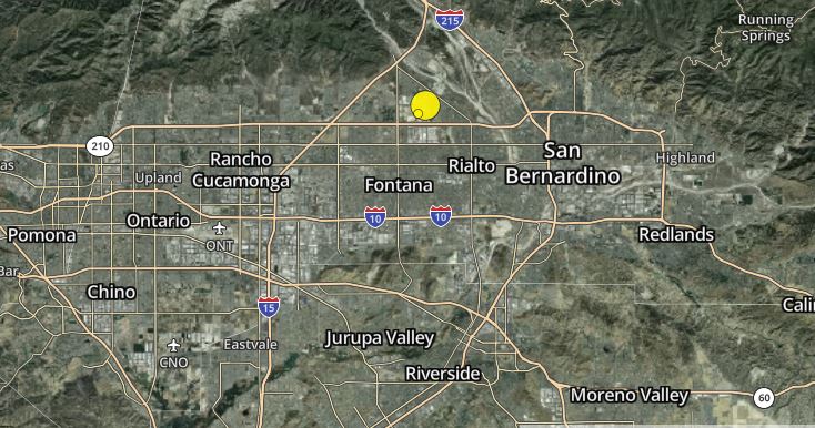 A preliminary 3.5 magnitude earthquake struck the Rialto area in San Bernardino County on Aug. 5, 2025. (KTLA)