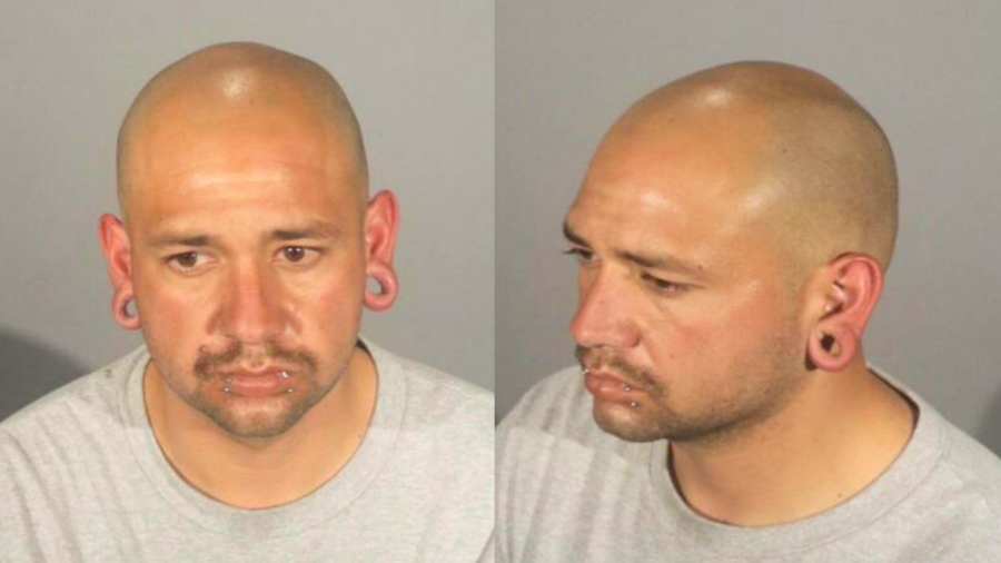 Efrain Villalobos, 28, of Lawndale, is wanted for allegedly shooting a man who was accused of intentionally driving into a crowd outside an East Hollywood nightclub on July 19, 2025. (Los Angeles Police Department)