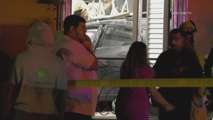 Elderly resident dead, another hurt after impaired driver slams into Downey home. Aug. 16, 2025. (OnSceneTV)