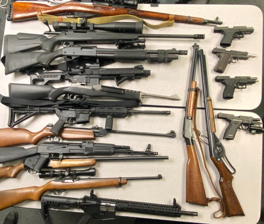 Firearms seized