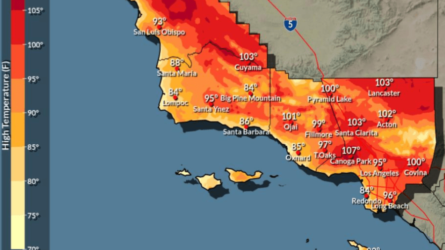 national weather service heat map