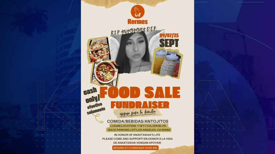 A fundraiser selling food and drinks will be held on Sunday, Sept. 7 at 11611 Culver Blvd. in Culver City beginning at 10 a.m. (Morales Family)