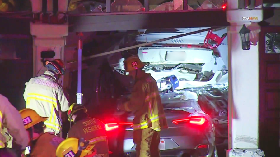 One person was killed and two others were injured after a speeding driver crashed into the same South Pasadena home on Aug. 12, 2023. (RMG)