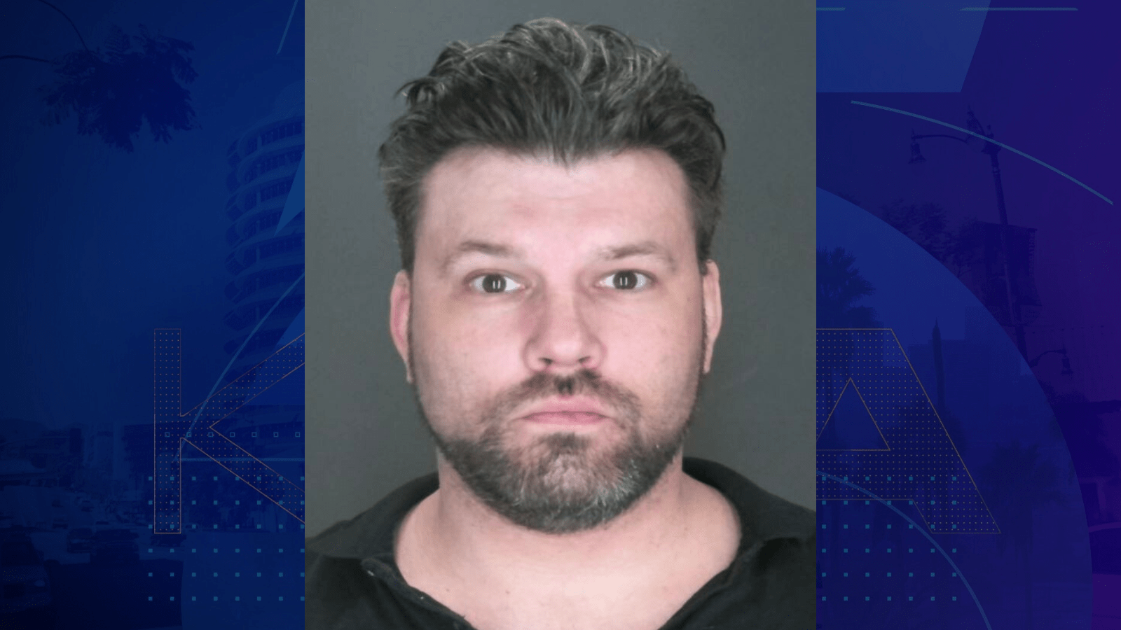 Daniel Bondietti, 37, of Carlsbad, is seen in a booking photo provided by the San Bernardino County Sheriff’s Department.