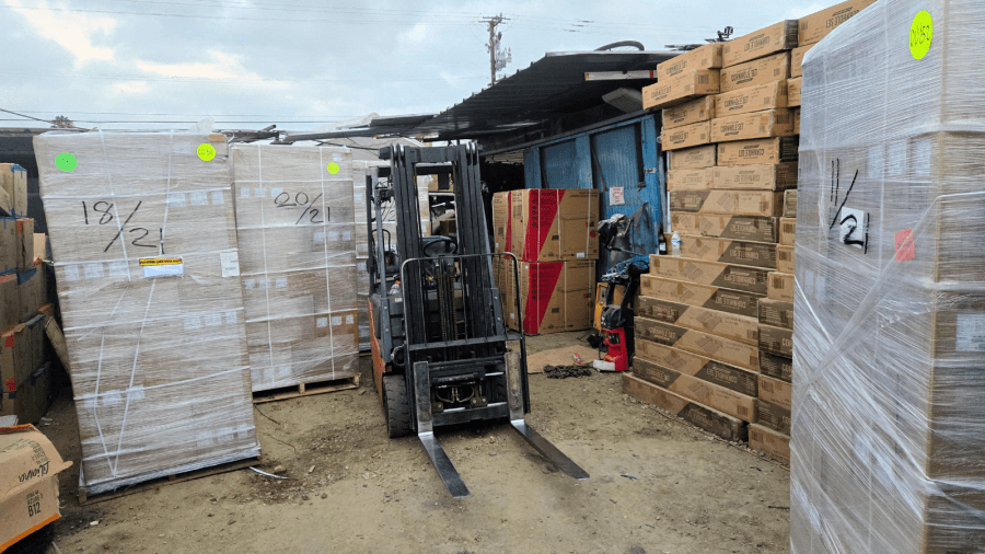 Eight suspects were arrested after authorities discovered $1.4 million worth of stolen merchandise in Los Angeles on Sept. 10, 2025. (Los Angeles County Sheriff's Department)