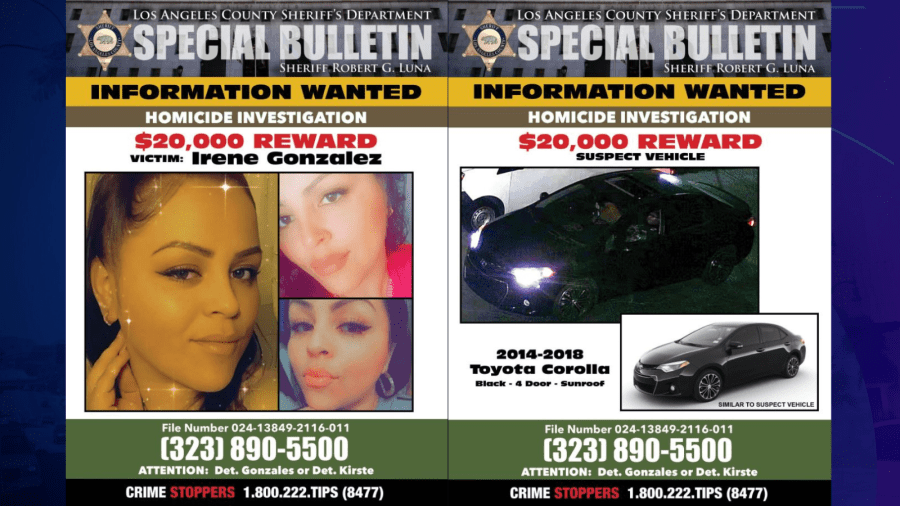 Irene Gonzalez, 30, was shot and killed while working as a prostitute in Lynwood on Sept.15, 2024. Her killer remains on the run. (Los Angeles County Sheriff’s Department)