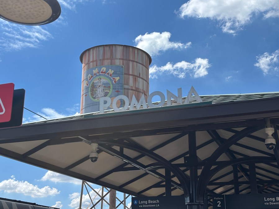 The new Pomona North Station along the Metro A Line is seen on Sept. 19, 2025. (Travis Schlepp/KTLA)