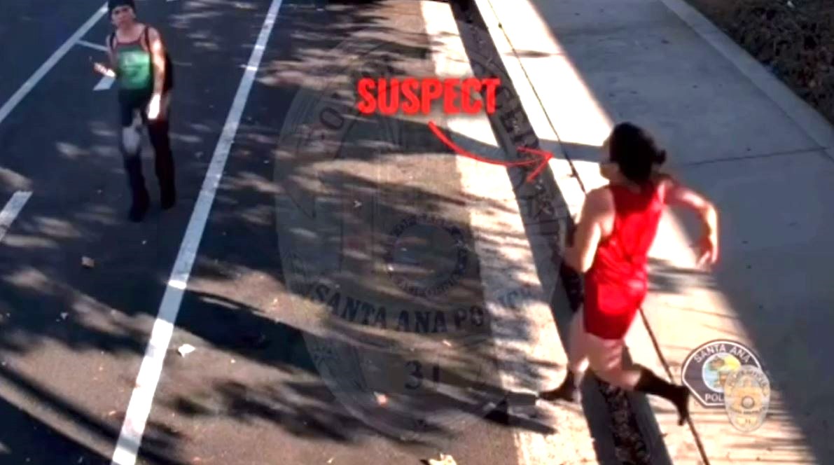 Police are searching for a woman who violently assaulted a food truck worker in Santa Ana on Aug. 9, 2025. (Santa Ana Police Department)