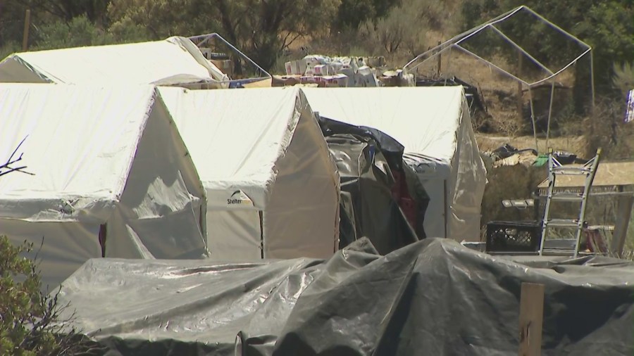 Authorites served several search warrants at properties owned by “His Way Spirit Led Assemblies” religious group in the Inland Empire. (KTLA)