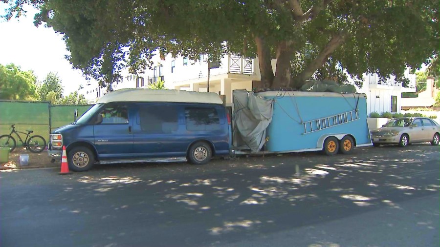 Residents in a Winnetka said a growing number of people living in RVs have taken over the streets, escalating concerns over crime and possible drug activity. (KTLA)