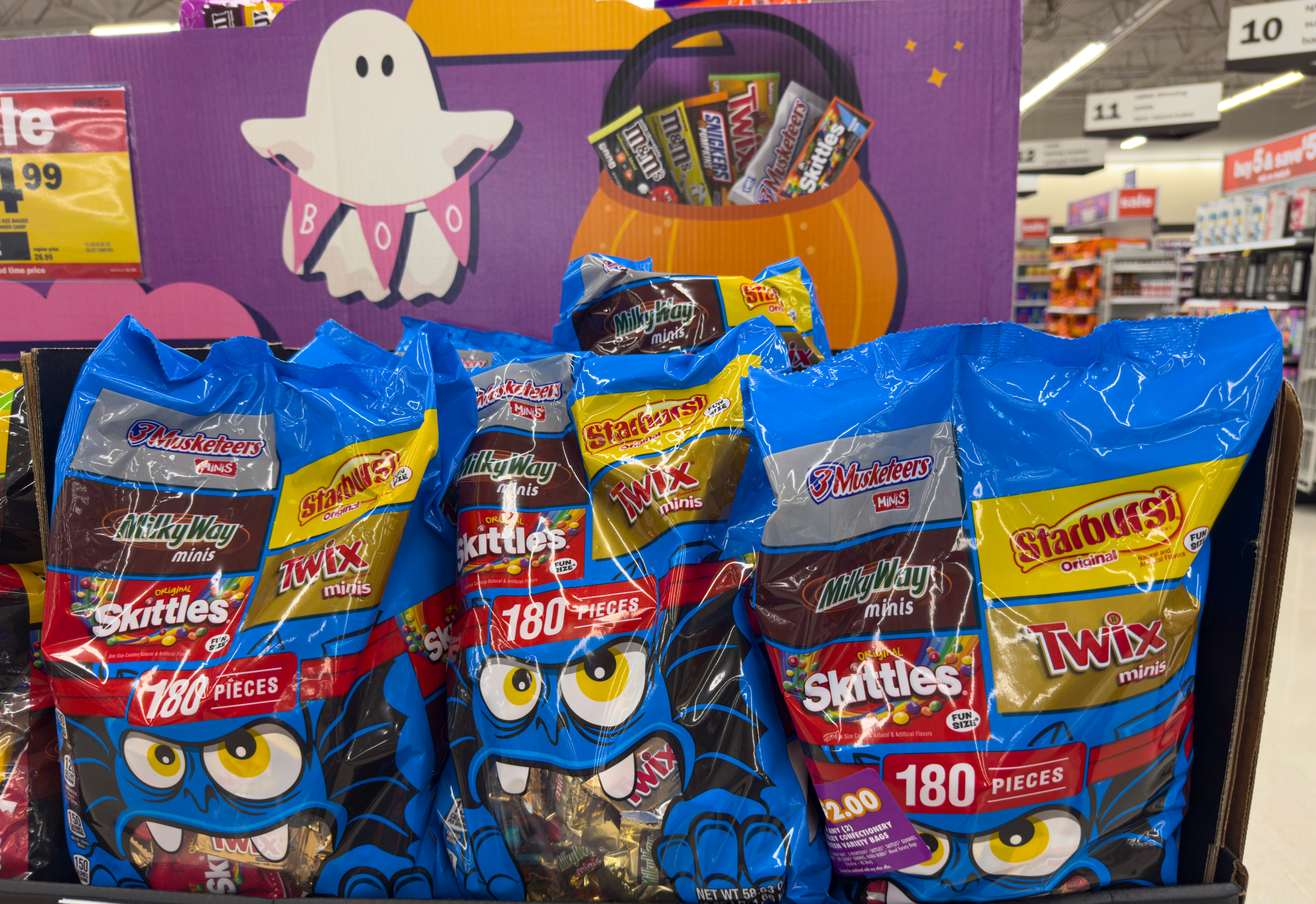 FILE - Halloween candy is displayed in a grocery store in Carmel, Ind., Oct. 20, 2025. (AP Photo/Michael Conroy, File)