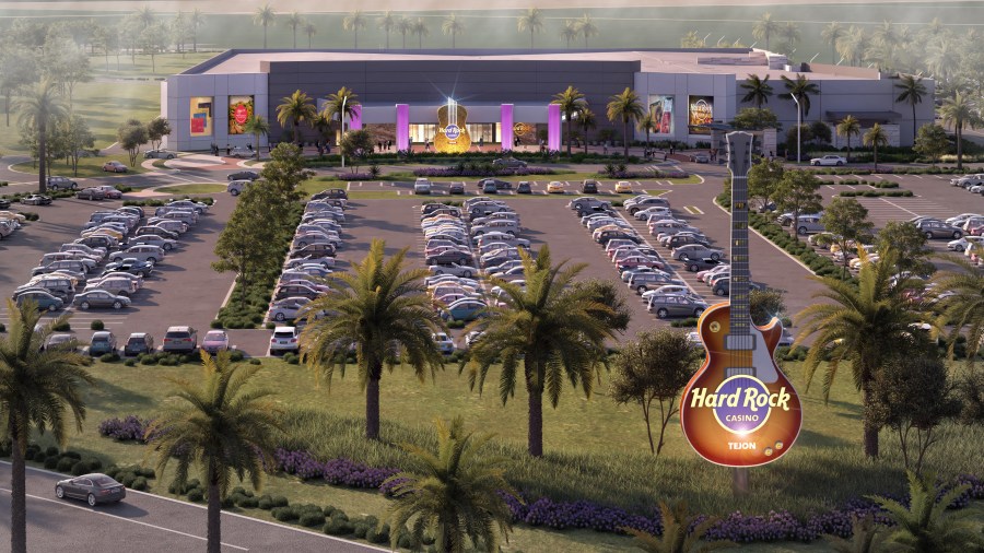 An artist’s rendering of Hard Rock Hotel & Casino Tejon in Southern California. The $600 million tribal casino is being built with the Tejon Indian Tribe. (Hard Rock International)