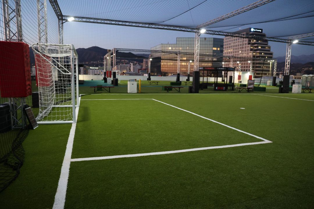 Skyline pitch atop the parking garage at Americana at Brand in Glendale is shown in this undated promotional image. (Skyline Pitch)